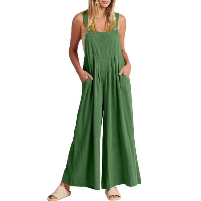 Valeska Plus-storlek jumpsuit med vida ben