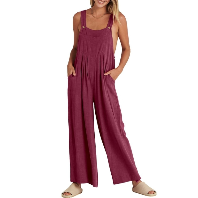 Valeska Plus-storlek jumpsuit med vida ben