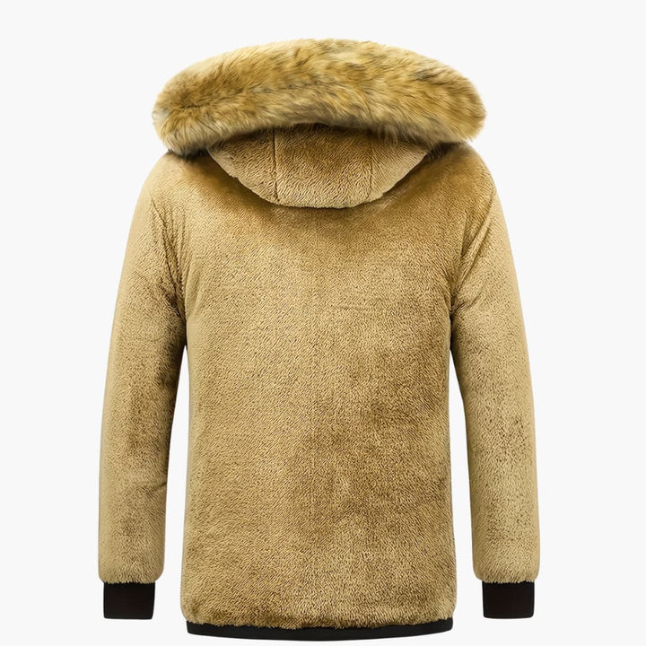 Colin - Varm huvtröja med blixtlås i fleece för män