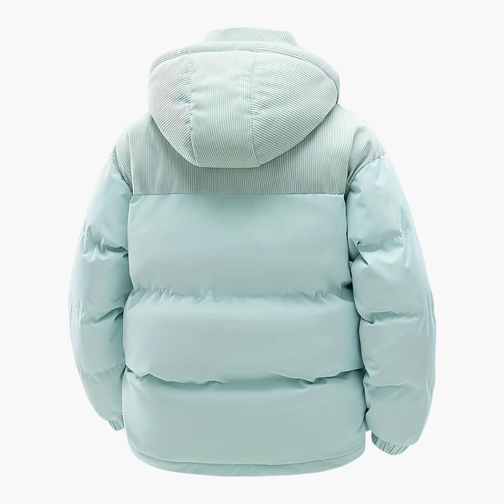 Herr Casual Huvjacka med Puffer och Färgblokkdesign