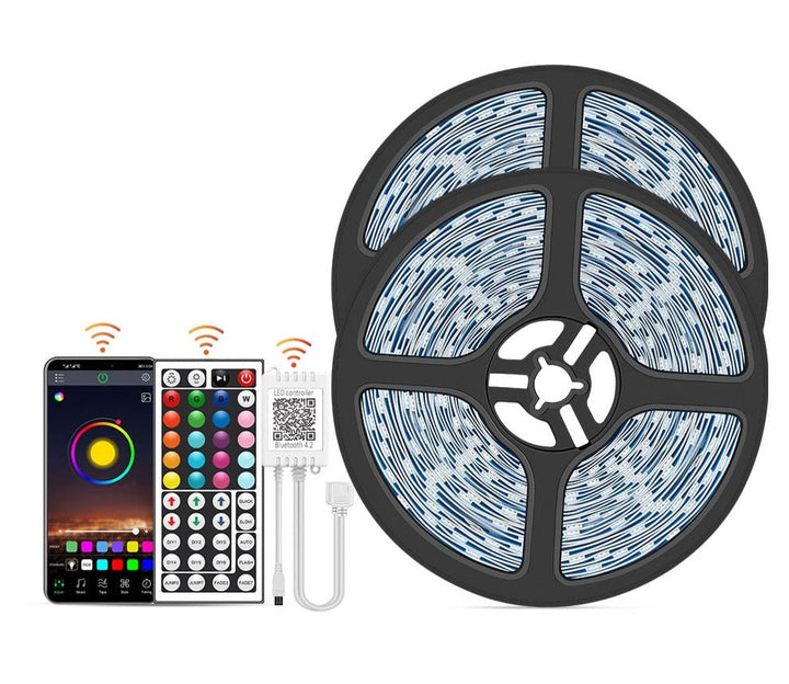 10M LED Stripelys med Fargeskift och Appstyring