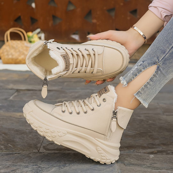 Kvinnornas Höga Vinter Sneakers Värme Komfort Stil
