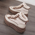 Damens Vinterstövlar med Tykk Sål Värme Höga Sneakers