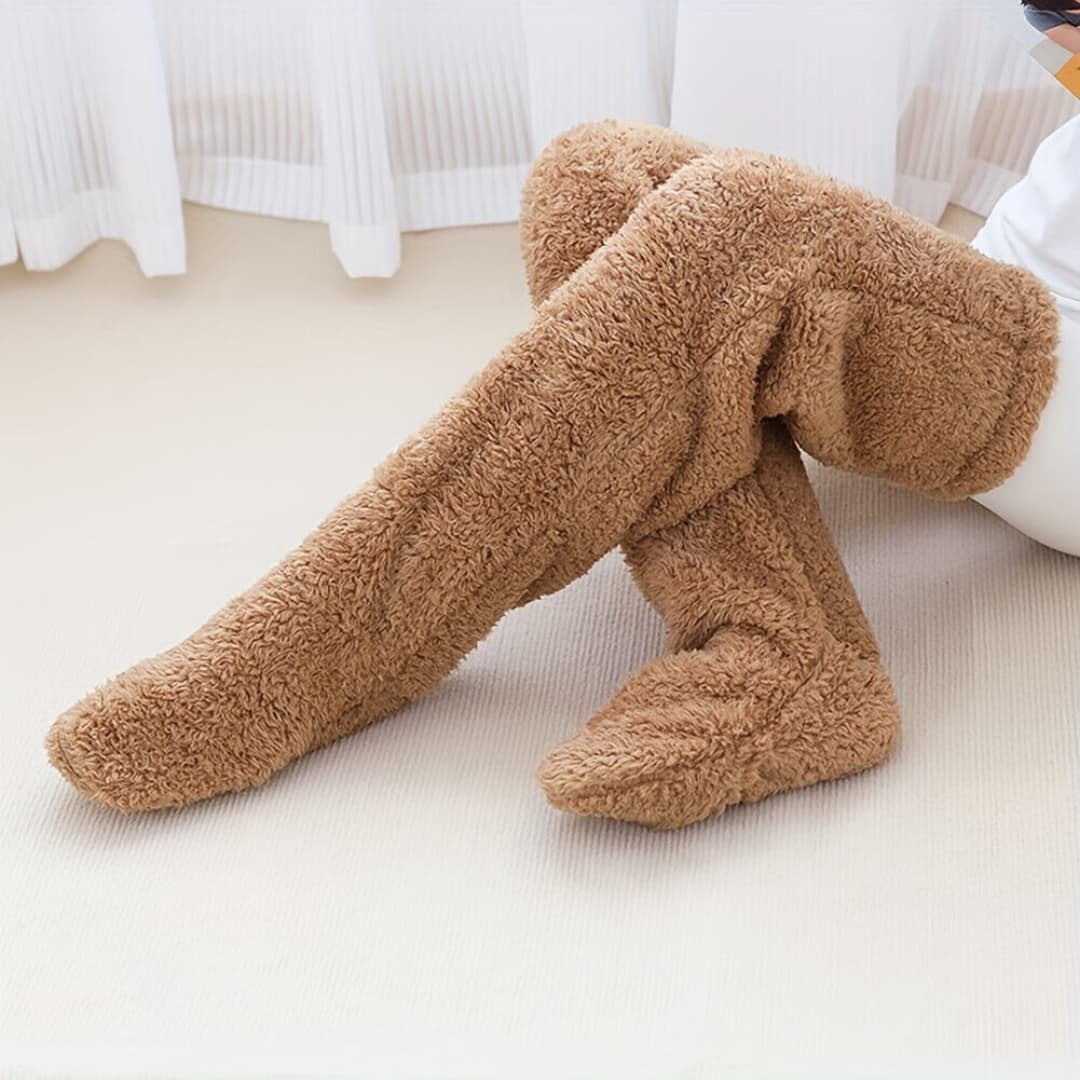 Värme Fuzzy Sokker Över Kneet för Kvinnor