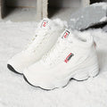 Dam Höga Vinter Sneakers Fôret med Fleece Antiskli