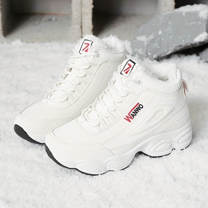 Dam Höga Vinter Sneakers Fôret med Fleece Antiskli