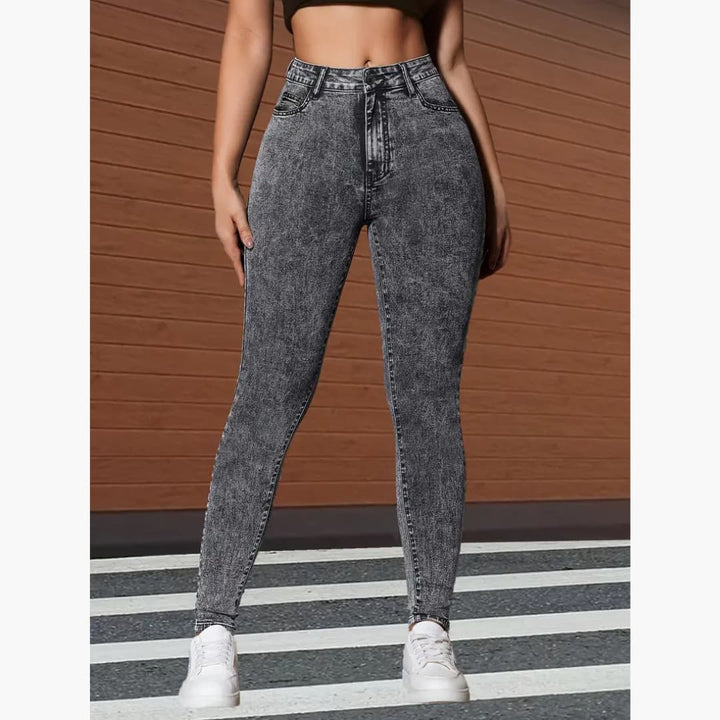 Irena - Trendig jeans med hög midja till dam