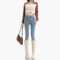 Harriet - Snygga vinterjeans i denim till dam
