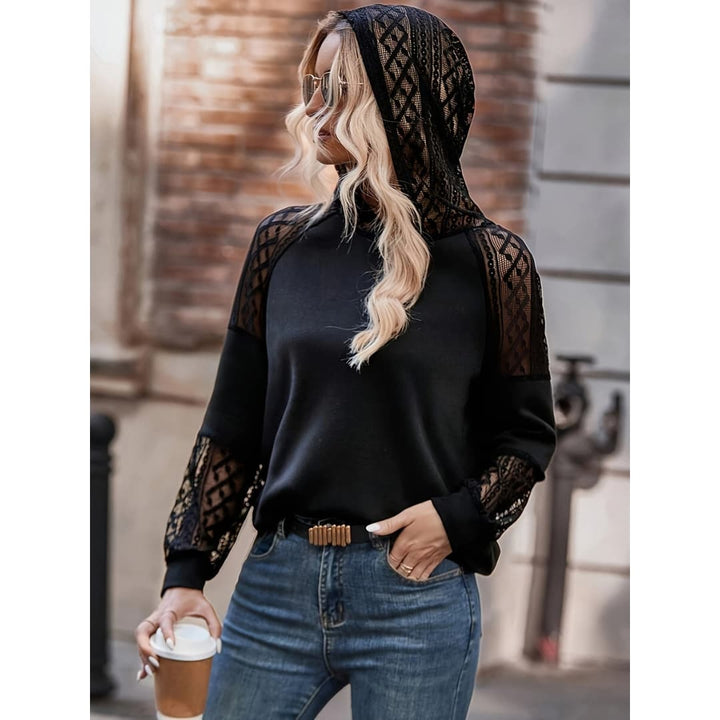 Dianne - Snygg huvtröja med blonder till dam