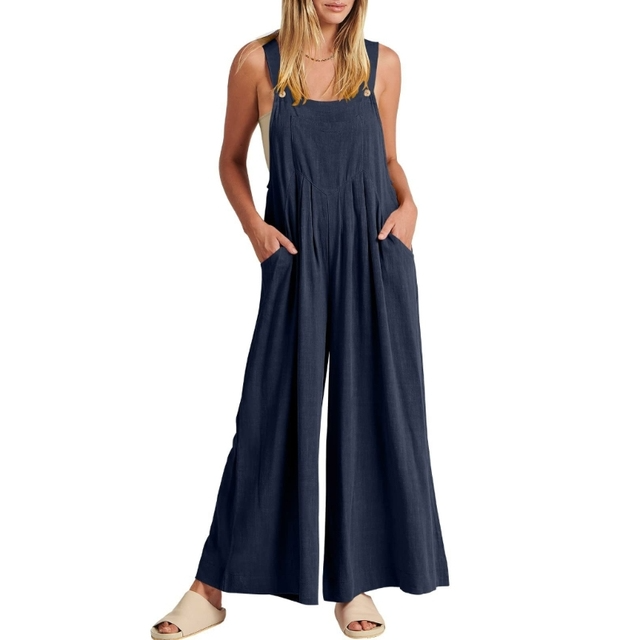 Valeska Plus-storlek jumpsuit med vida ben