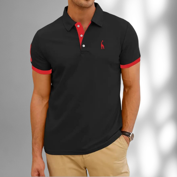 Harrison™ - Slim-fit Brodert Stripet Pikétröja