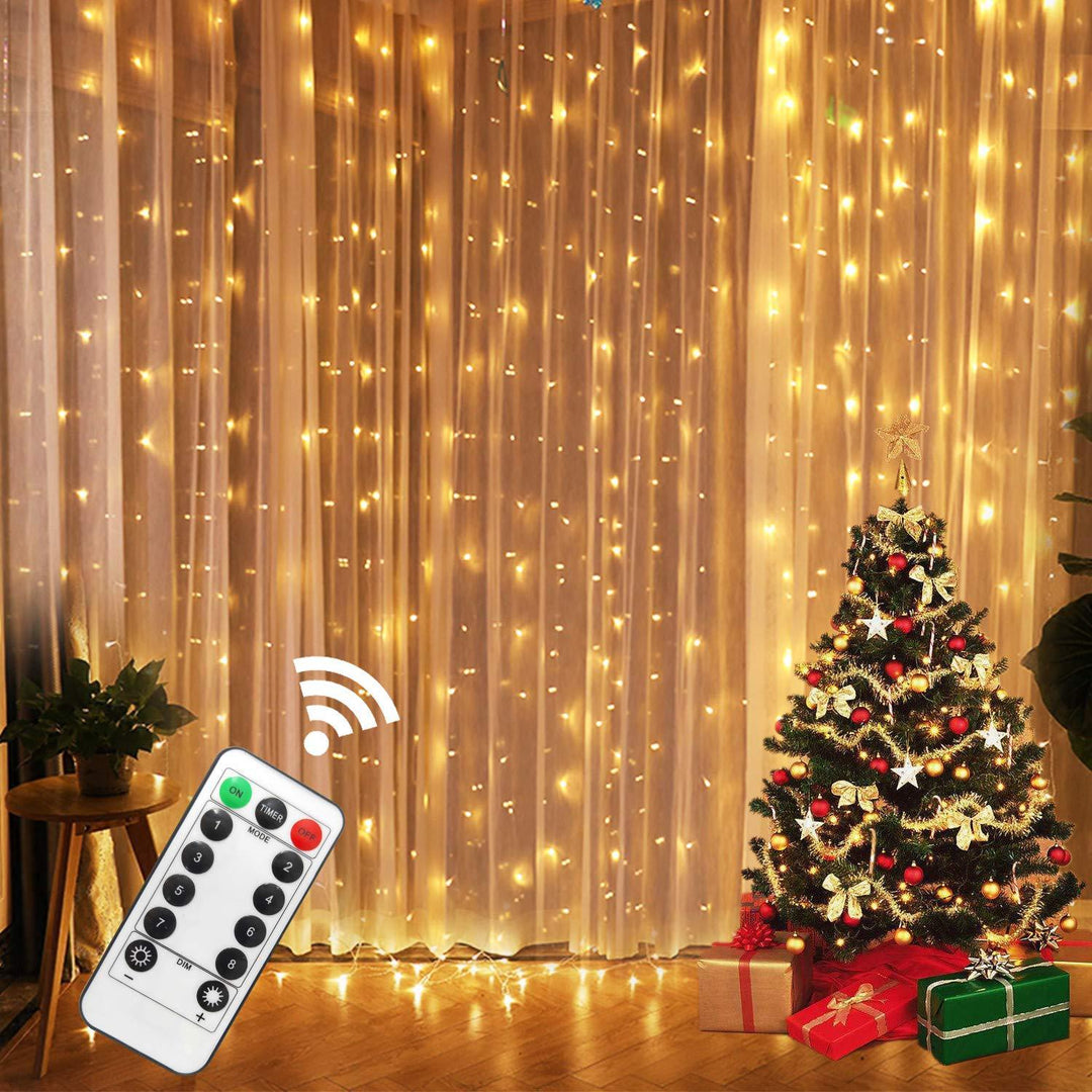 LED-ljusgardin med USB och fjärrkontroll, åtta lägen