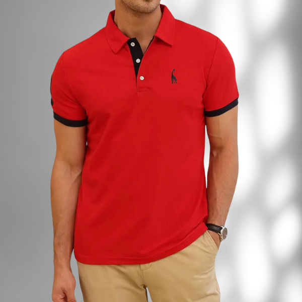 Harrison™ - Slim-fit Brodert Stripet Pikétröja
