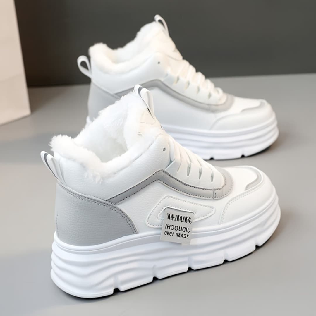 Kvinnornas Vinter Sneakers Tykk Sula Fleece Fôr för Ultimat Komfort