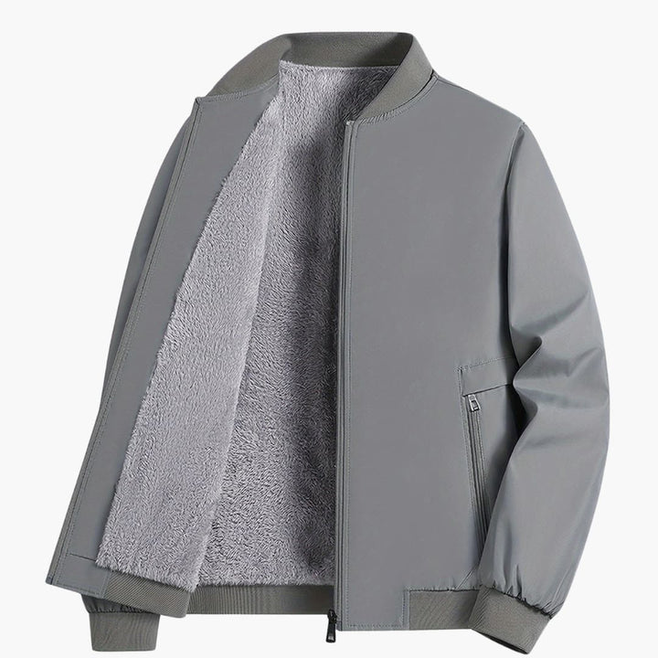 Herr Fleece-fôret Casual Jacka Bekväm och Snygg