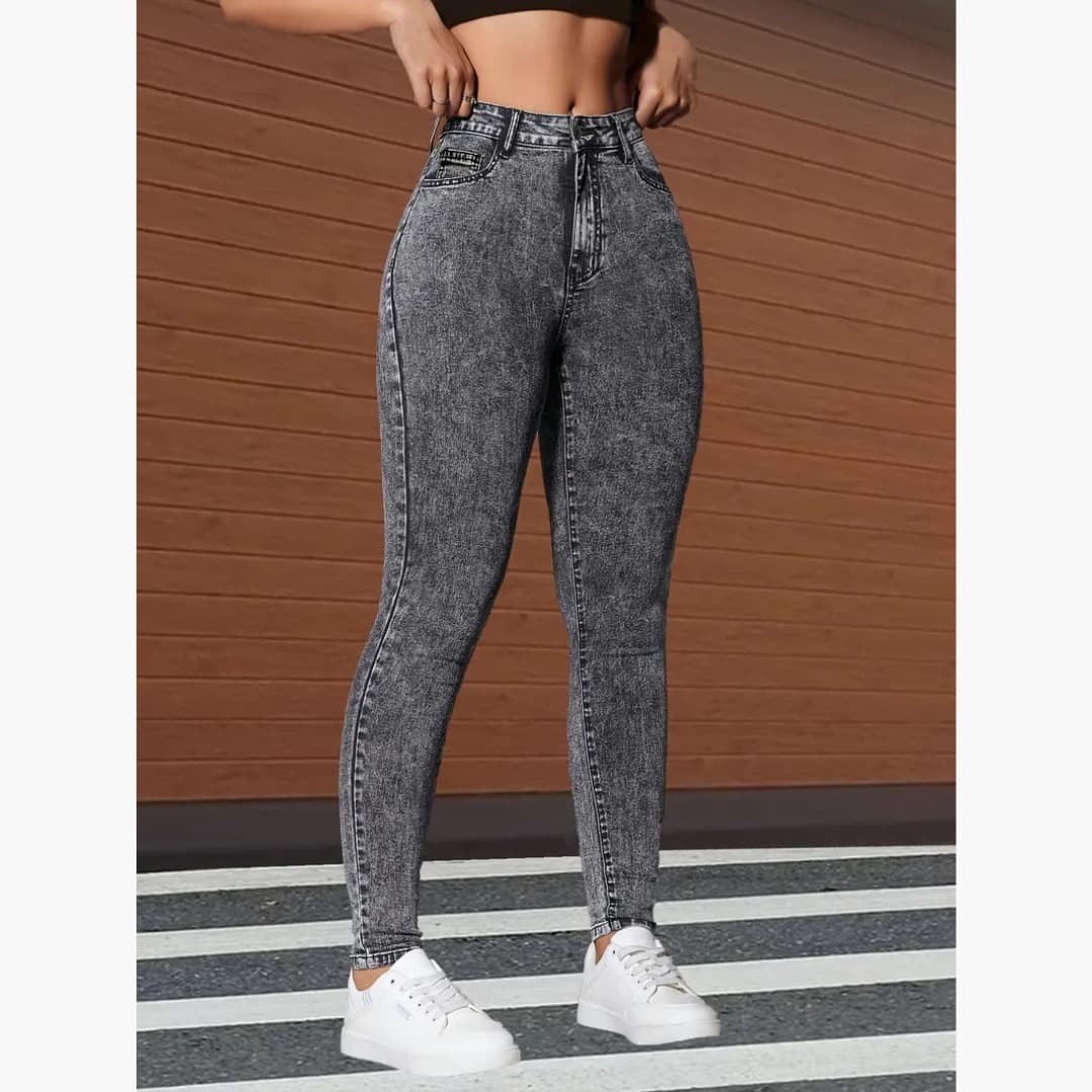 Irena - Trendig jeans med hög midja till dam