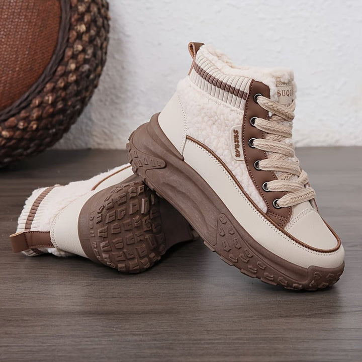 Damens Vinterstövlar med Tykk Sål Värme Höga Sneakers