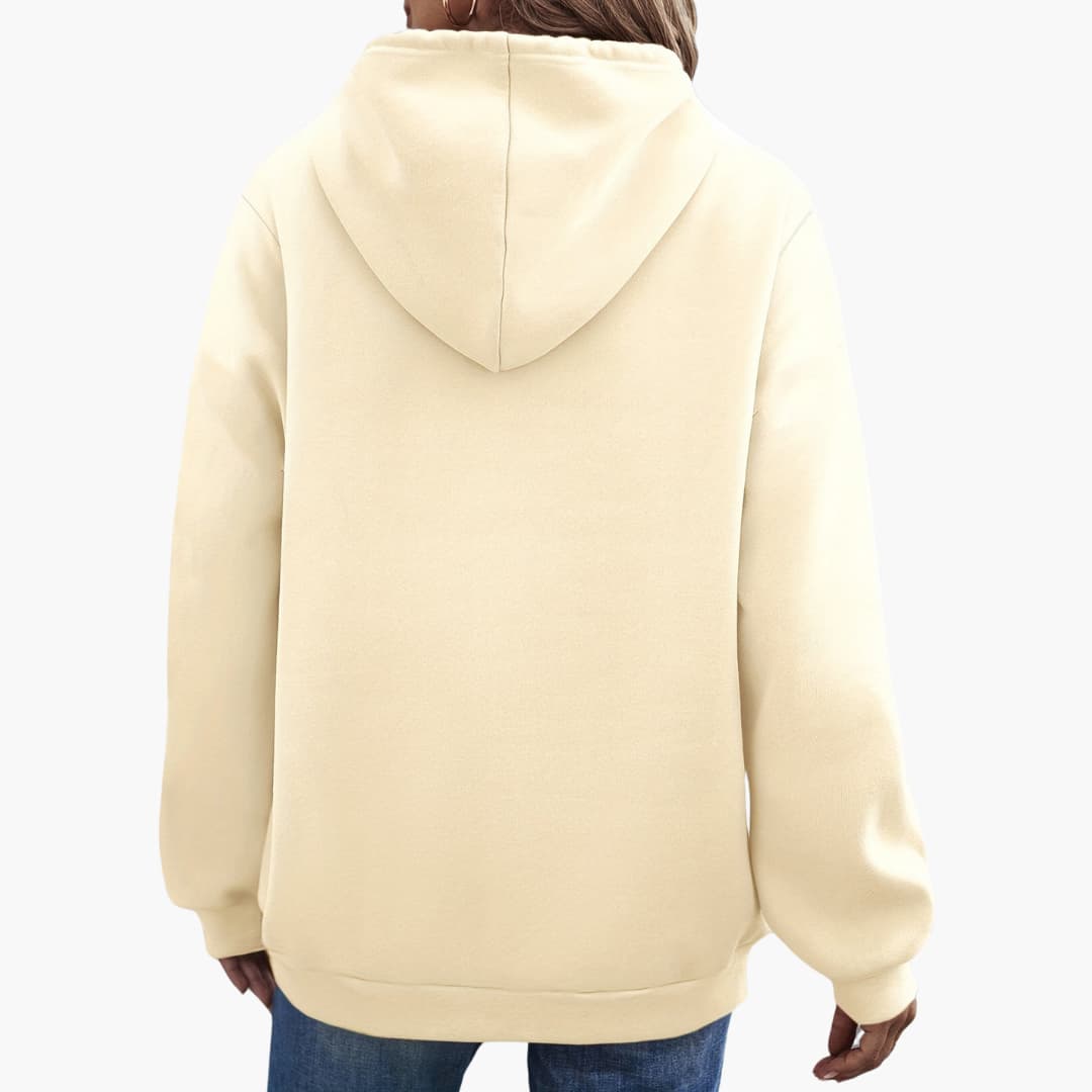 Caroline - Snygg Smile Graphic Hoodie för kvinnor