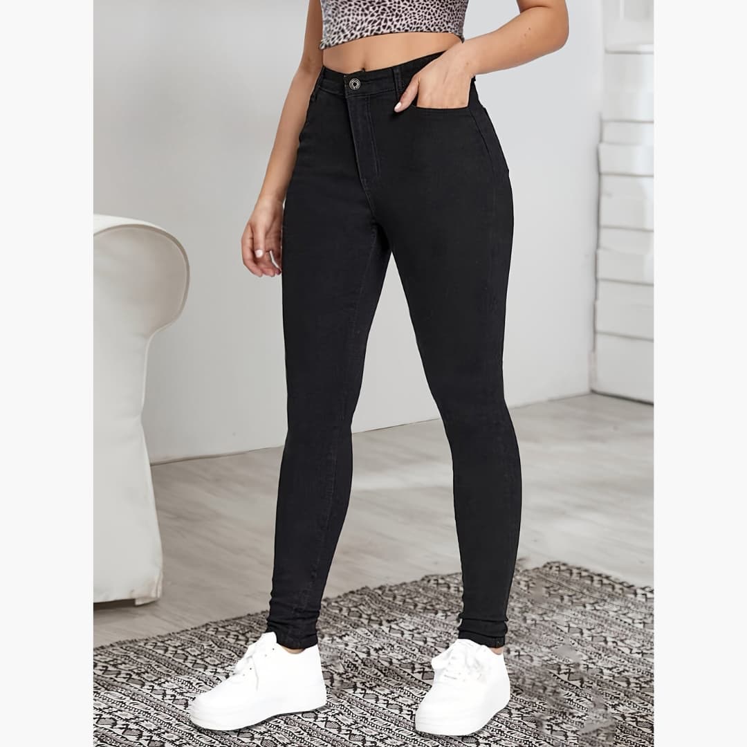 Florence - Skinny fit fleecebukse till dam