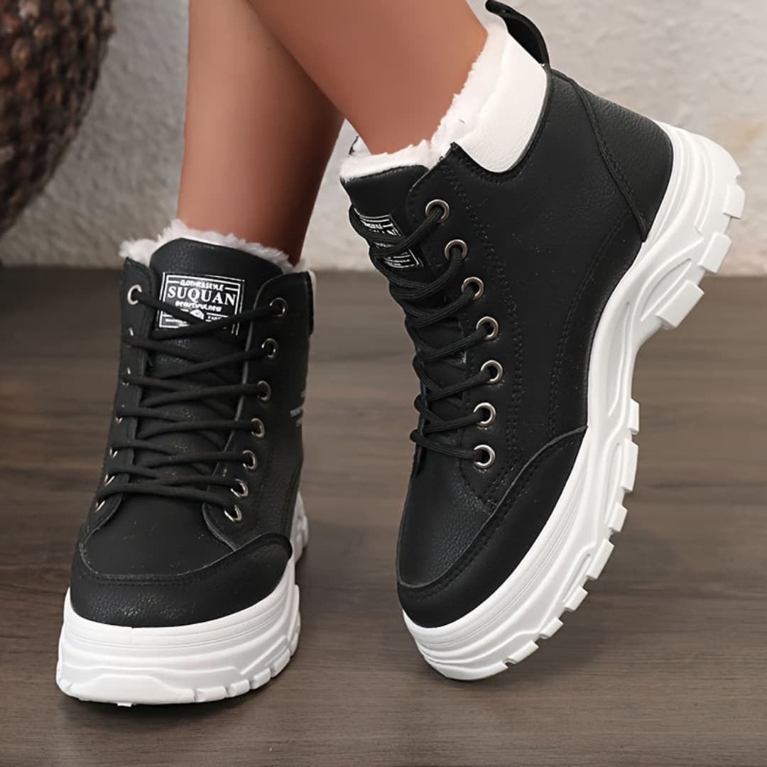 Dam Vinter Snöboots Fashion Tykk Sula Skor