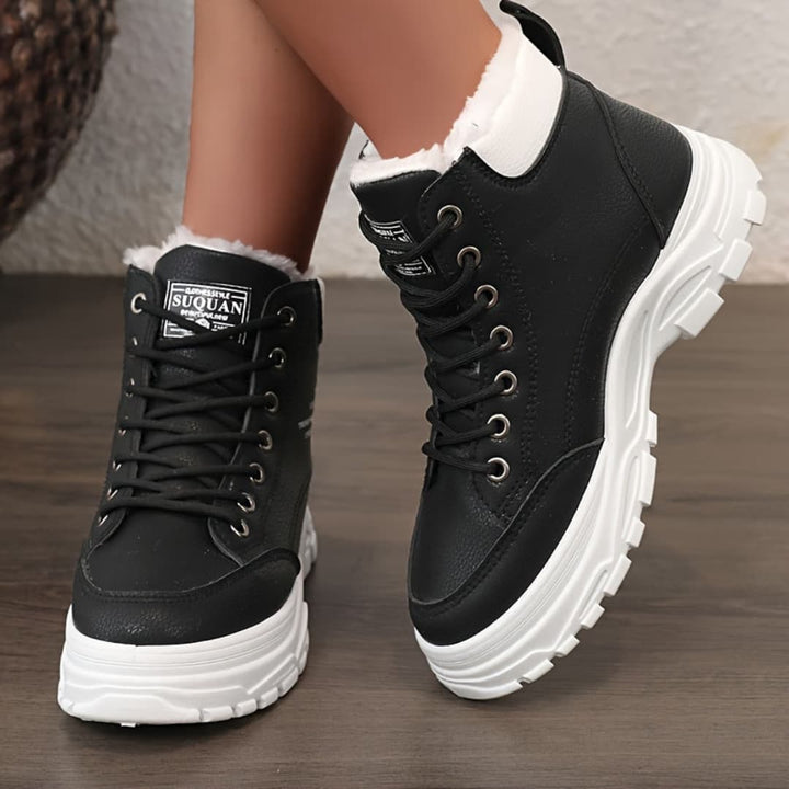 Dam Vinter Snöboots Fashion Tykk Sula Skor