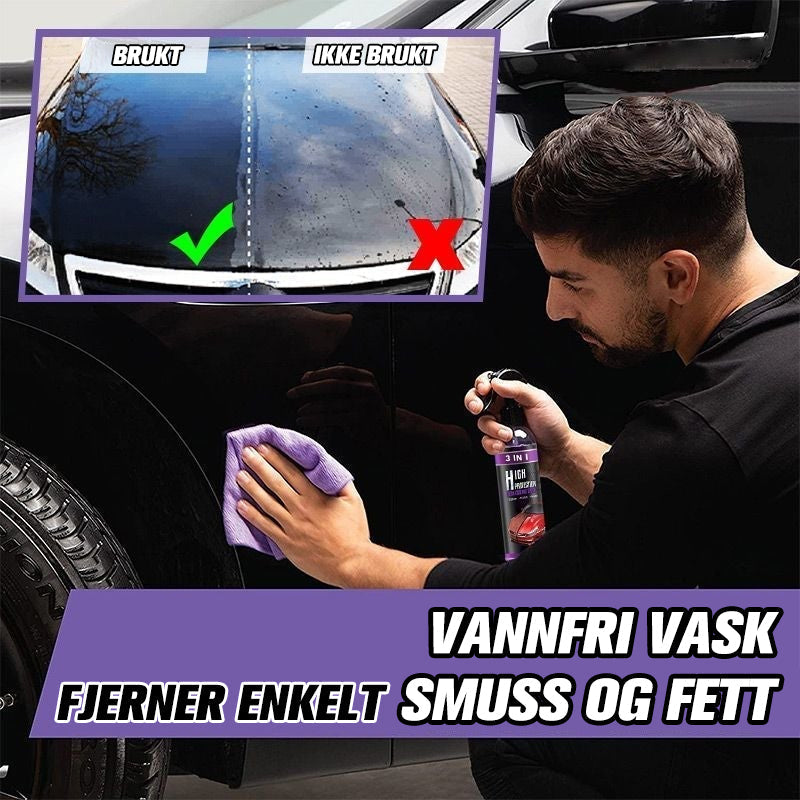 3 i 1 Bilpleiespray - Hurtig, Effektiv, Högbeskyttelse