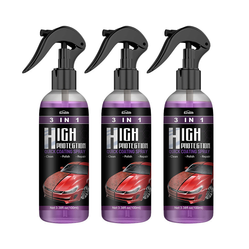 3 i 1 Bilpleiespray - Hurtig, Effektiv, Högbeskyttelse
