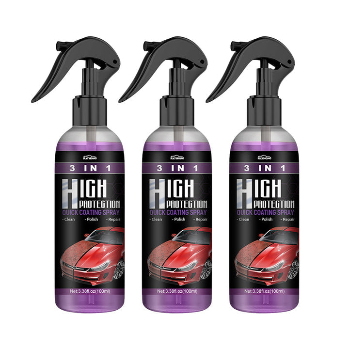 3 i 1 Bilpleiespray - Hurtig, Effektiv, Högbeskyttelse