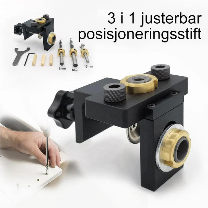 3-i-1 Justerbar Boringslokator för Precis Trebearbeiding