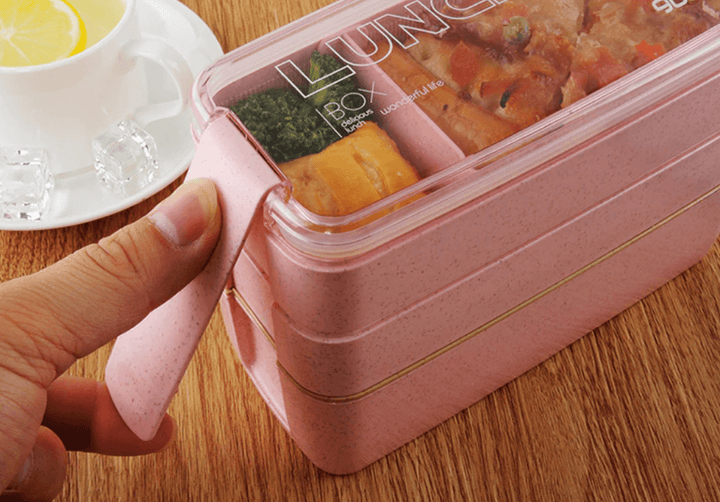 3-Lags Bento Matboks för Hem, Skole och Jobb
