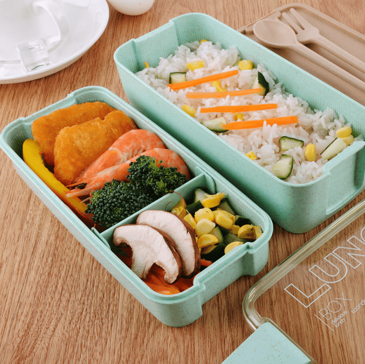3-Lags Bento Matboks för Hem, Skole och Jobb