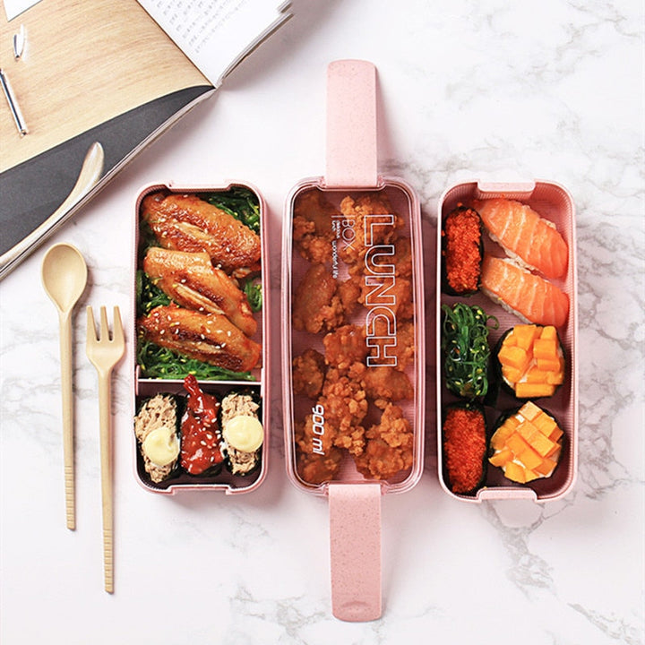 3-Lags Bento Matboks för Hem, Skole och Jobb