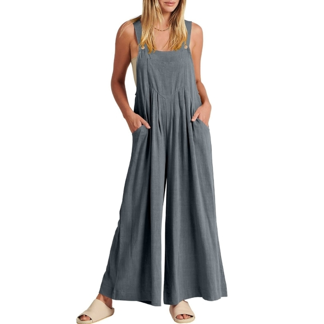 Valeska Plus-storlek jumpsuit med vida ben