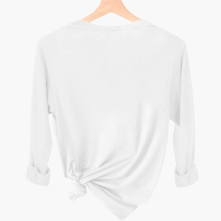 Kvinna Vintage-inspirert Jul Juleprint Långärmad T-skjorta