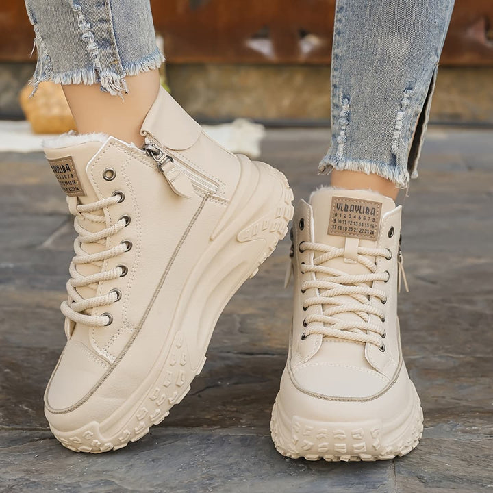 Kvinnornas Höga Vinter Sneakers Värme Komfort Stil