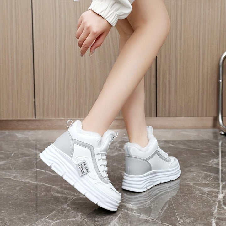 Kvinnornas Vinter Sneakers Tykk Sula Fleece Fôr för Ultimat Komfort