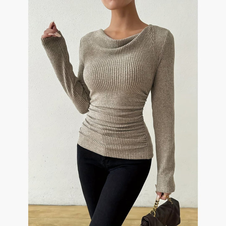 Dominika - Chic avslappnad turtleneck-skjorta för kvinnor