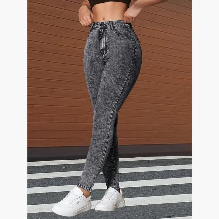 Irena - Trendig jeans med hög midja till dam