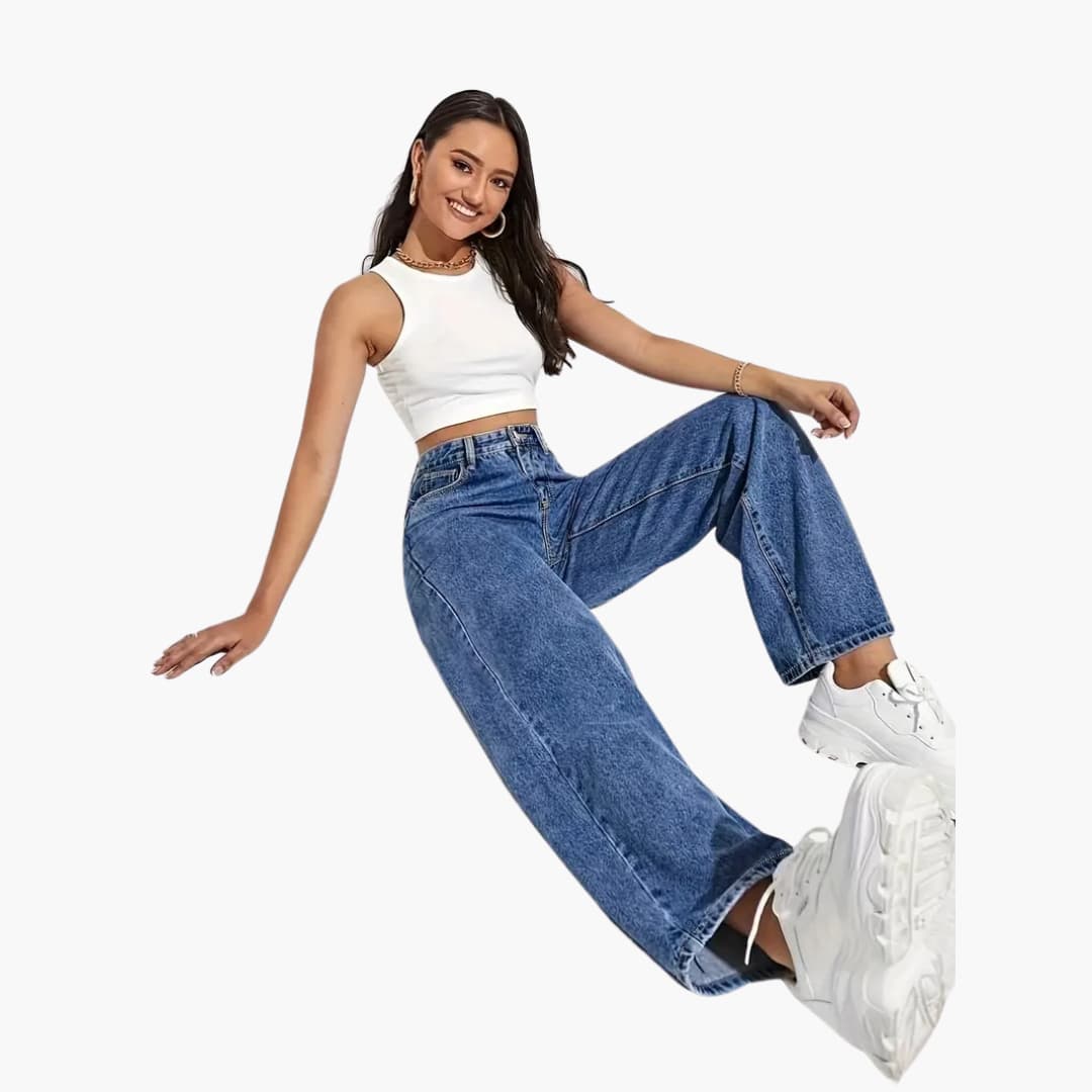 Jacqueline - Plush-Lined Denim Pants för Women