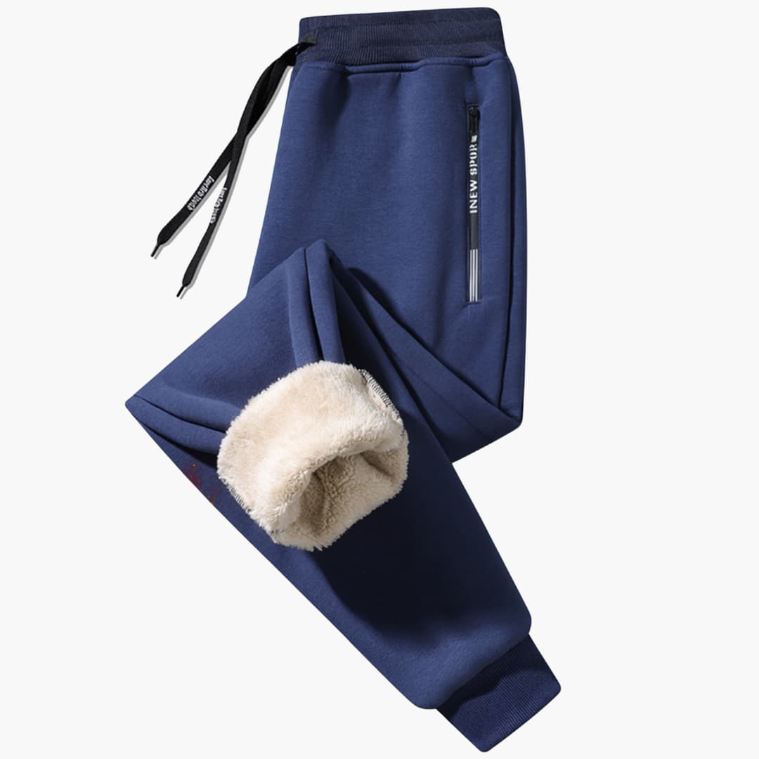 Casual Fleece-forede Byxor för Herr