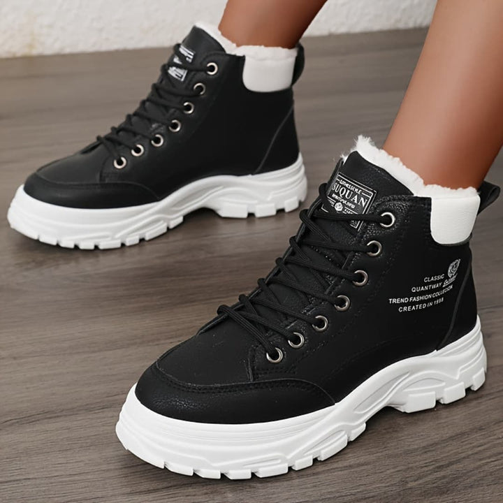 Dam Vinter Snöboots Fashion Tykk Sula Skor