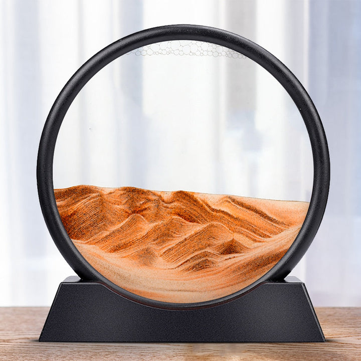 3D Bevegelig Sandkunst Timeglass för Lugnande Atmosfär