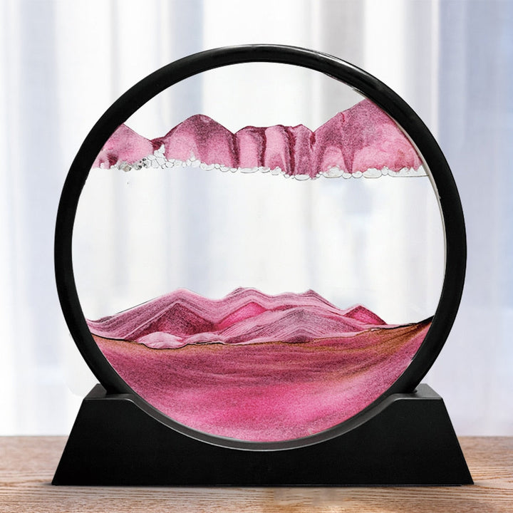 3D Bevegelig Sandkunst Timeglass för Lugnande Atmosfär