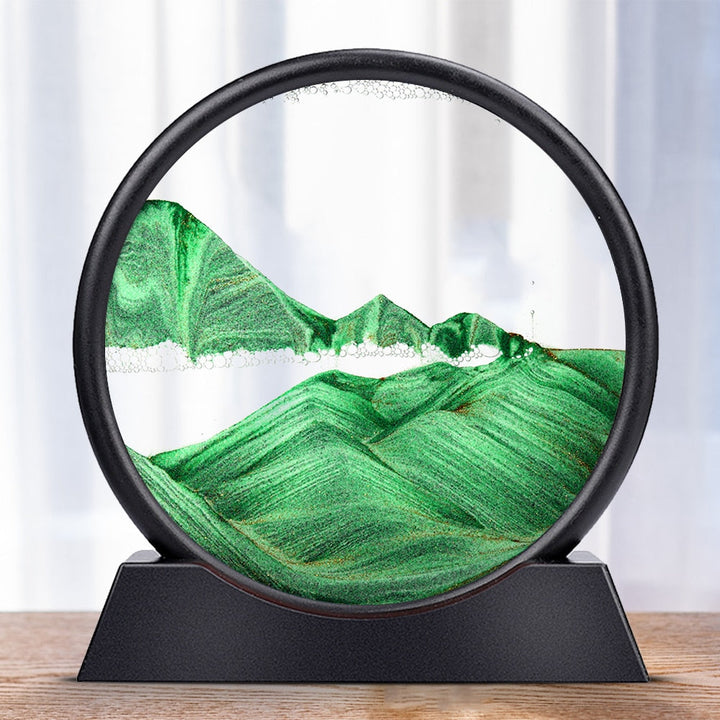 3D Bevegelig Sandkunst Timeglass för Lugnande Atmosfär