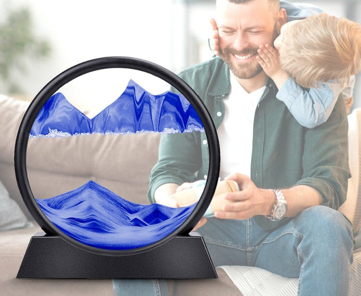 3D Bevegelig Sandkunst Timeglass för Lugnande Atmosfär