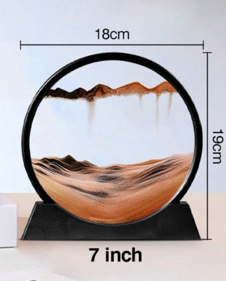 3D Bevegelig Sandkunst Timeglass för Lugnande Atmosfär