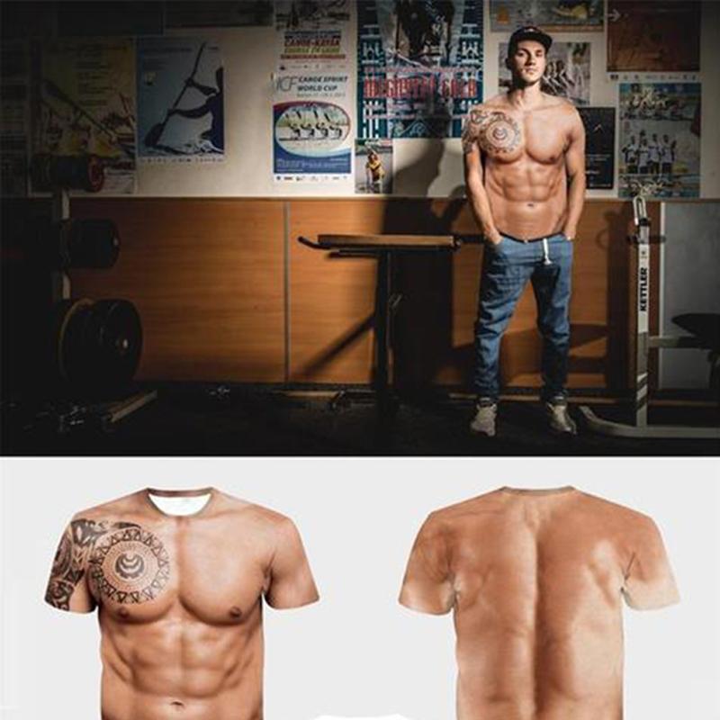 3D T-skjorta | Muskel- och Tatoveringsdesign