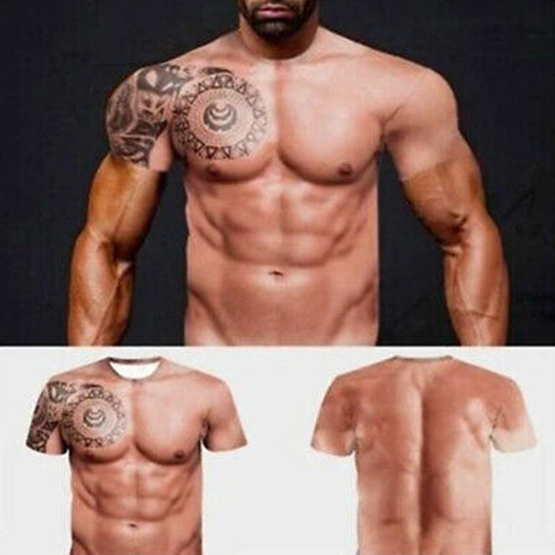 3D T-skjorta | Muskel- och Tatoveringsdesign