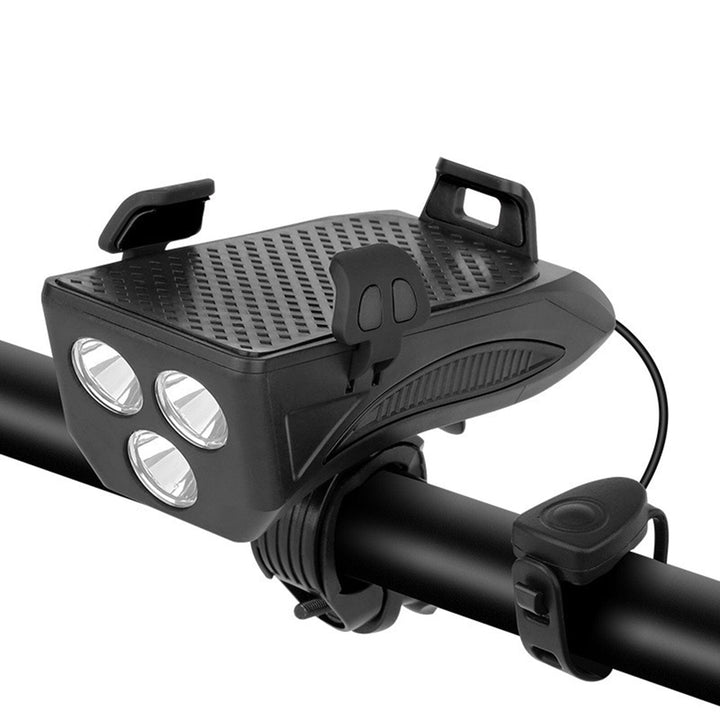 Unisex 4-i-1 Sykkeltilbehör med LED-ljus, Telefonholder, Powerbank