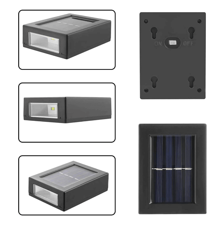 Solcelledrevet Vägglampa till Uteplass, 4 st